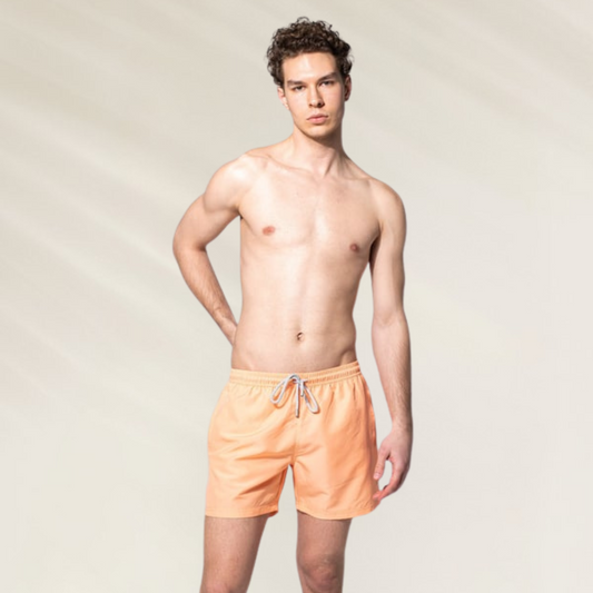 John Frank Men's Swimming Trunks – Premium Comfort Peach Color