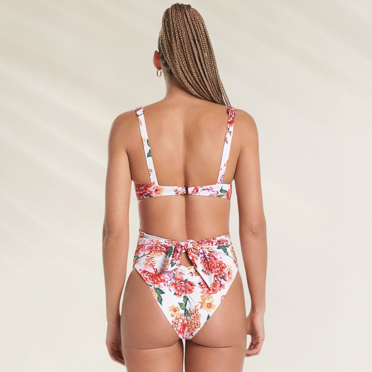 Fato de Banho Maaji Floral com laço na Cintura Laçada