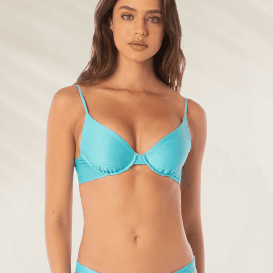 Top Dainty com Armação da Maaji em tom azul claro com alças finas para estilo confortável