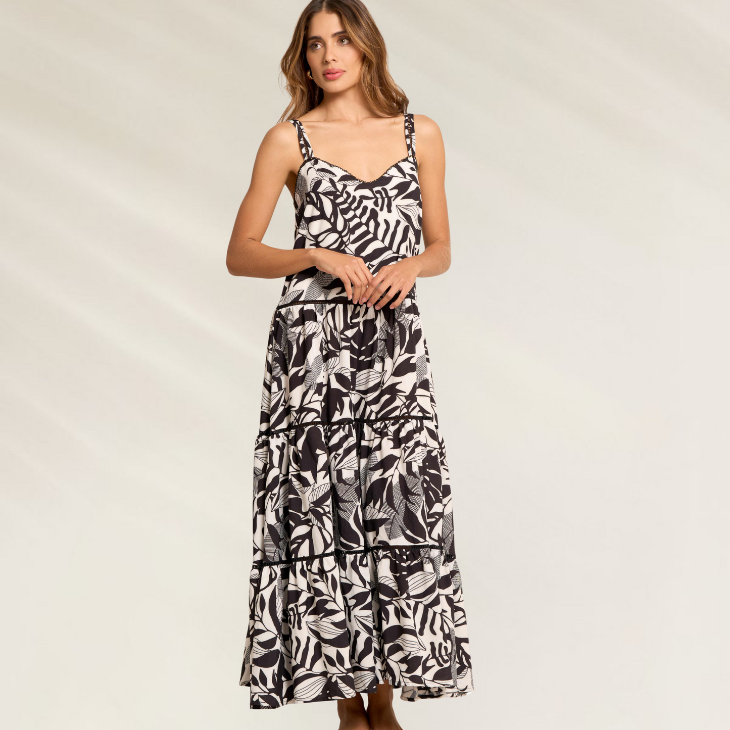 Vestido Longo Cosita Linda com Detalhes Artesanais