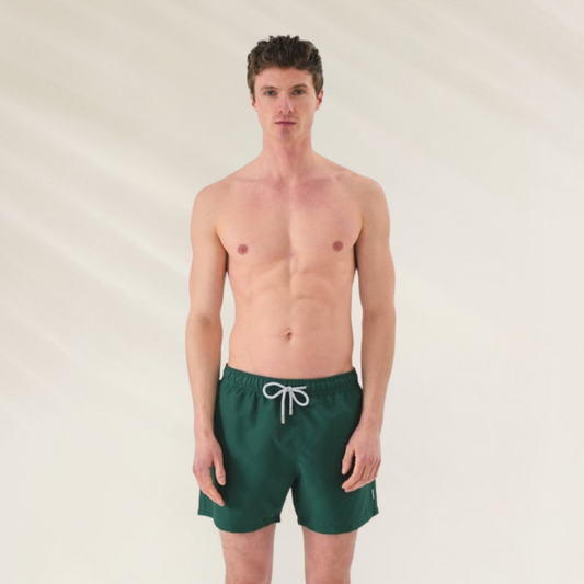 John Frank Men's Swimming Trunks – Premium Comfort Dark Green