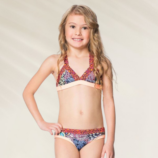 Biquini criança Maaji com estampado alegre em tons vibrantes, perfeito para o verão