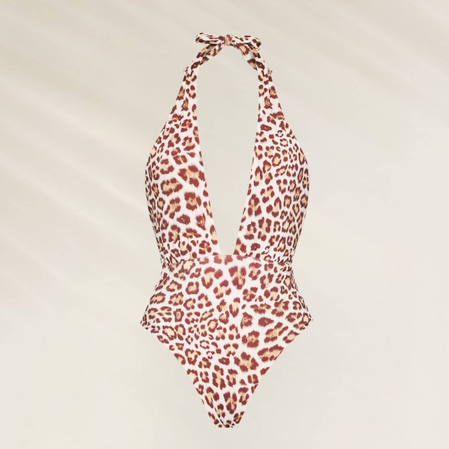 Fato de banho Maaji com estampa de onça e deep V, perfeito para o verão e praia