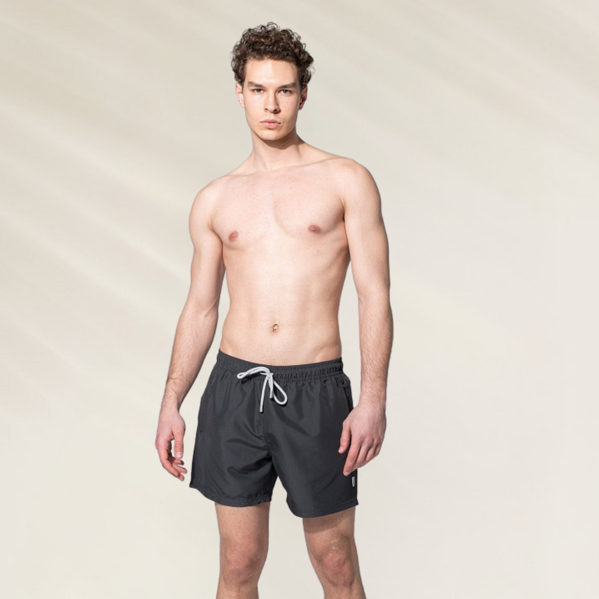 Calção de Banho Homem John Frank – Conforto Premium Cor Antracite, estilo moderno e ajuste confortável