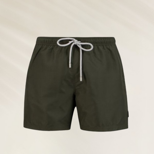 Calção de Banho Homem John Frank – Conforto Premium Cor Caqui com cordão ajustável e design moderno
