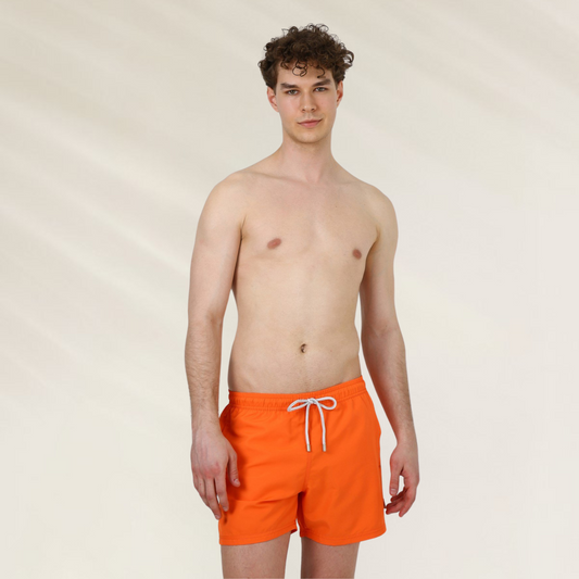 Calção de Banho Homem John Frank – Conforto Premium Cor Laranja, ideal para dias de praia e piscina