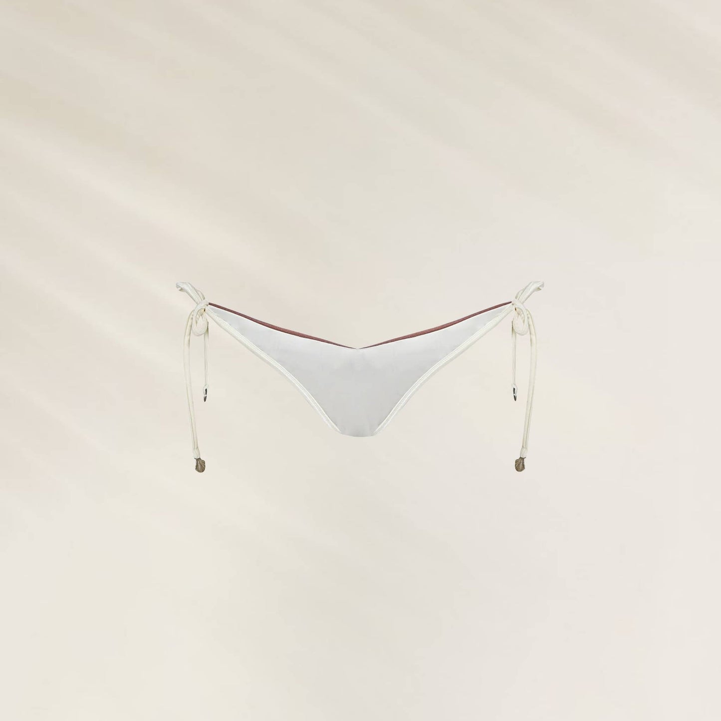 Cueca de Biquíni Dreamscape Mocha Pearl com laços ajustáveis e design elegante