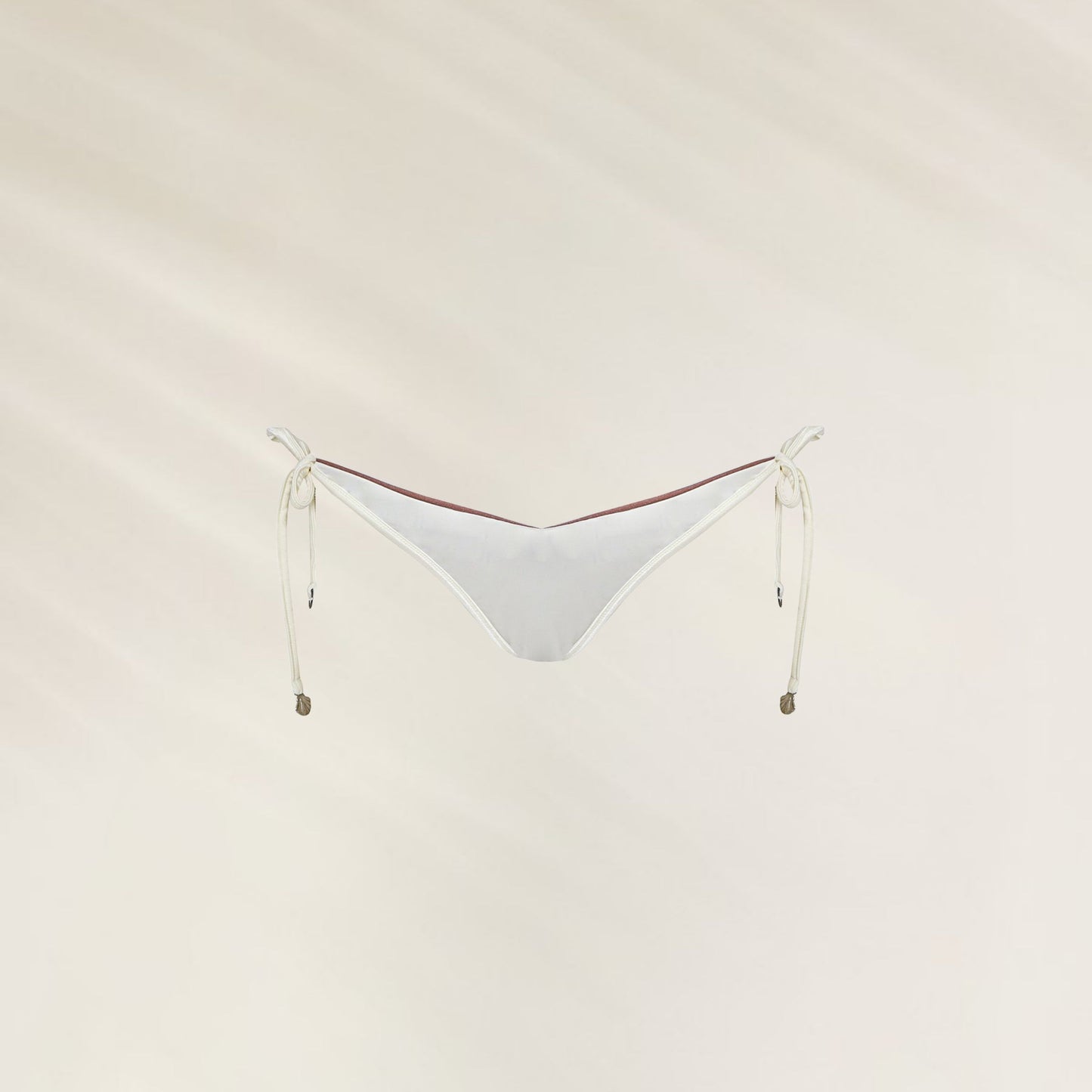 Cueca de Biquíni Dreamscape Mocha Pearl com laços ajustáveis e design elegante