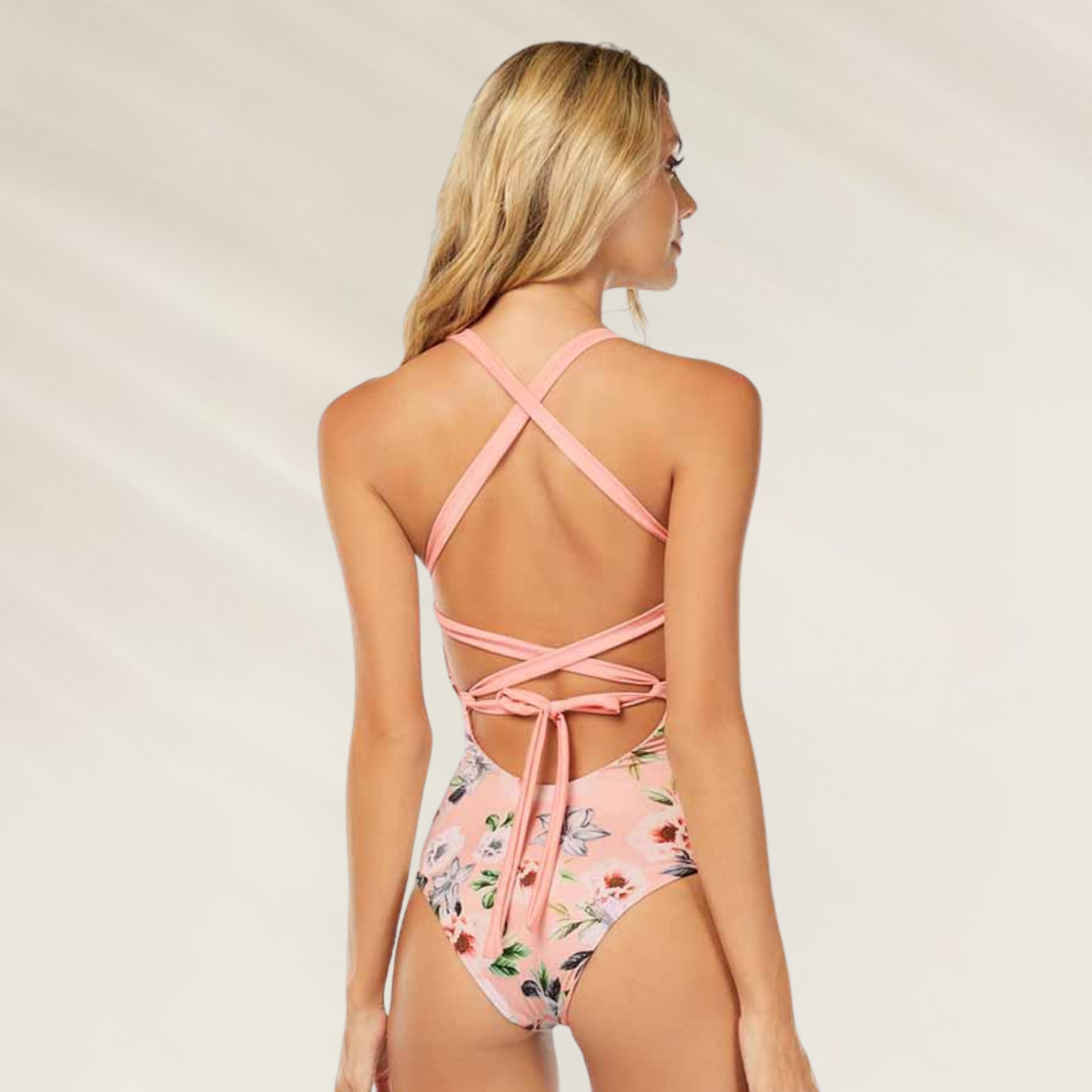 Fato de Banho Floral Rosa com Costas Cruzadas da Cosita Linda com design elegante e confortável