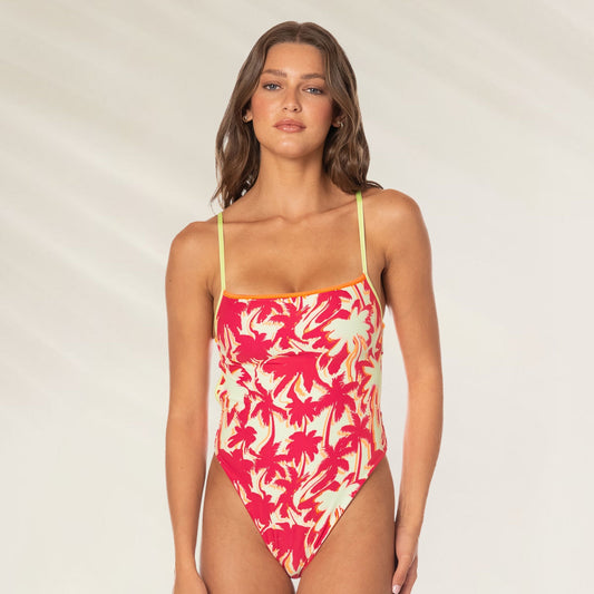 Fato de Banho Sundazed Genova em estampa tropical com detalhes em amarelo para o verão