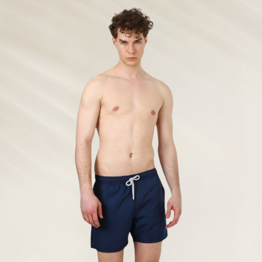 Calção de Banho Homem John Frank – Conforto Premium Cor Azul Navy, ideal para dias de praia e piscina