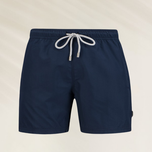 Calção de Banho Homem John Frank – Conforto Premium Cor Azul Navy com cordão ajustável e estilo moderno
