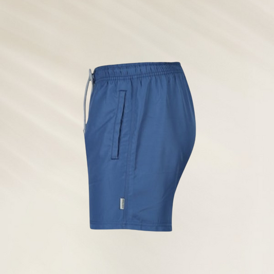 Calção de Banho Homem John Frank – Conforto Premium Cor Índigo com bolso lateral e cordão ajustável