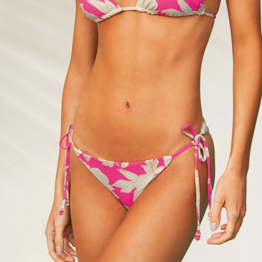 Cueca Reversível com Laços Laterais Maaji em estampa tropical vibrante perfeita para o verão