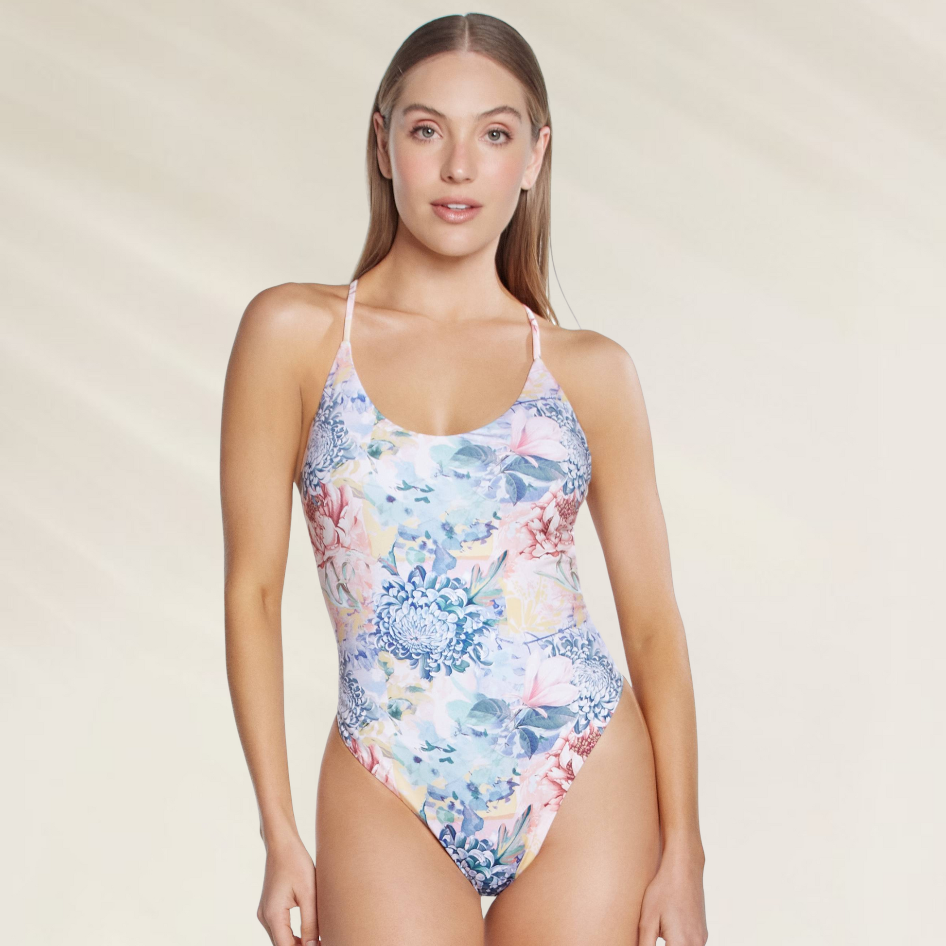 Fato de Banho Floral Phax com Costas Cruzadas em estilo vibrante e confortável para praia e piscina