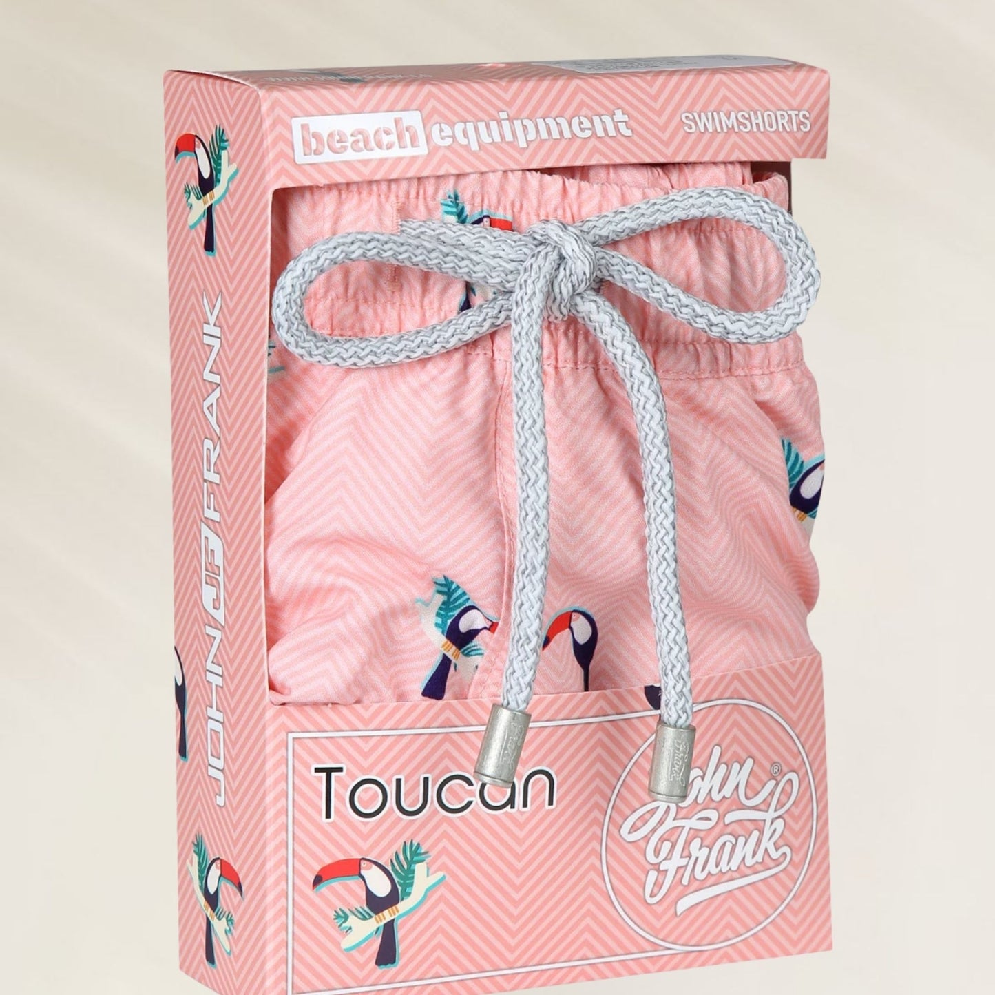 Calções de Banho Homem Toucan com estampa colorida e bolso lateral ideal para a praia