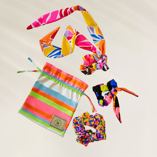 Pack de 3 Scrunchies com Saco