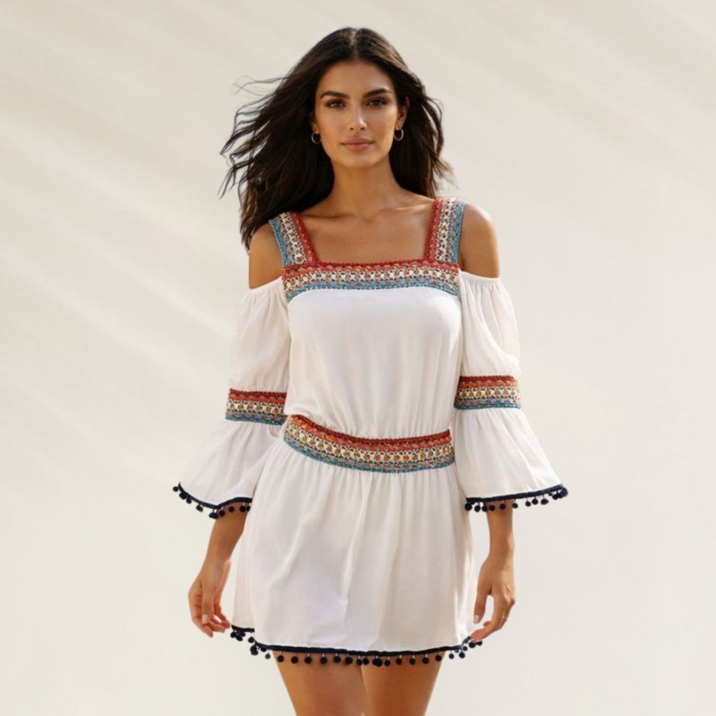 Túnica Bordada em Viscose