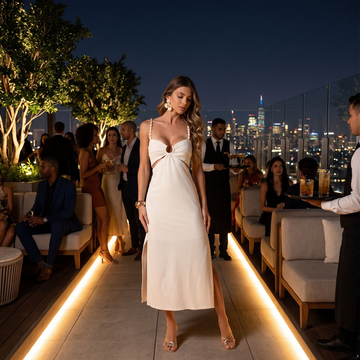 Vestido Midi Off White — em destaque 1