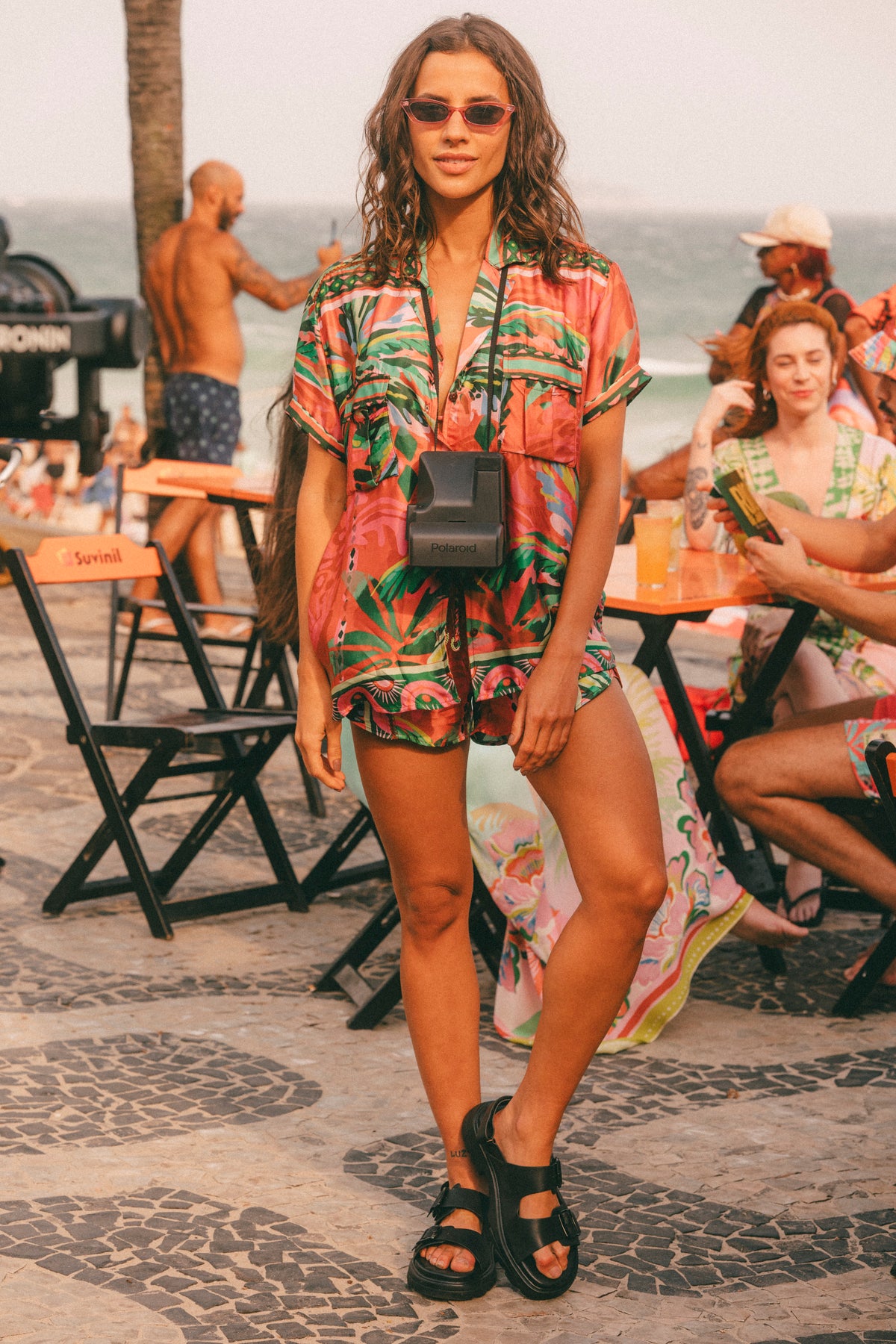 Camiseiro Moon Phase Flame Palms — em destaque 2