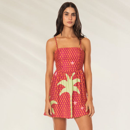 Vestido Curto Funky Palms Elaria