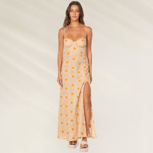 Vestido Comprido Saffron Glow Liah