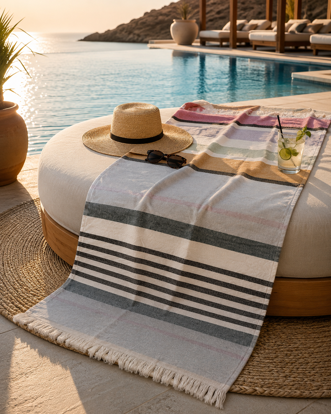 Serviette multicolore pastel — em destaque 1