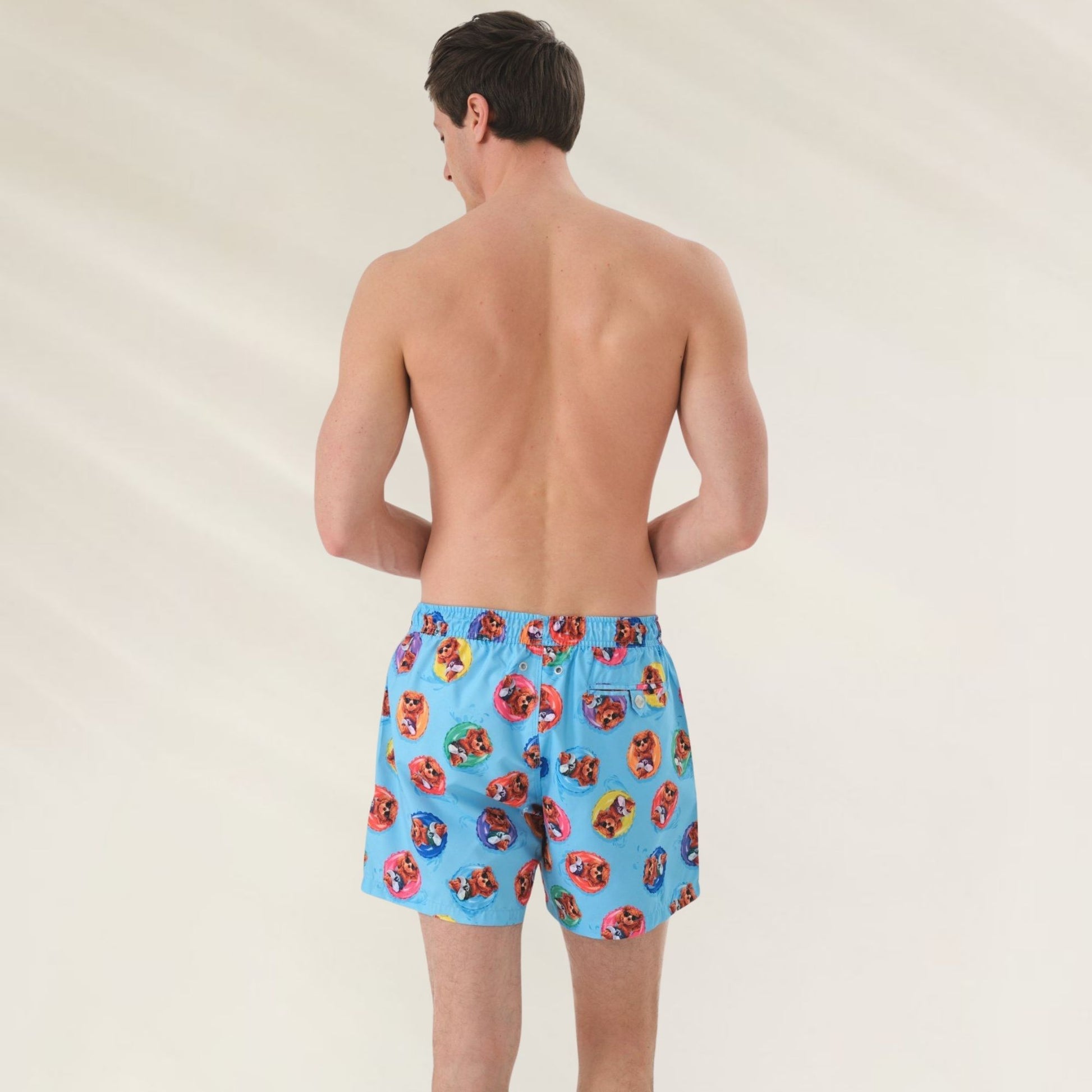 Calção de Banho Homem Floaties John Frank com estampa colorida para o verão