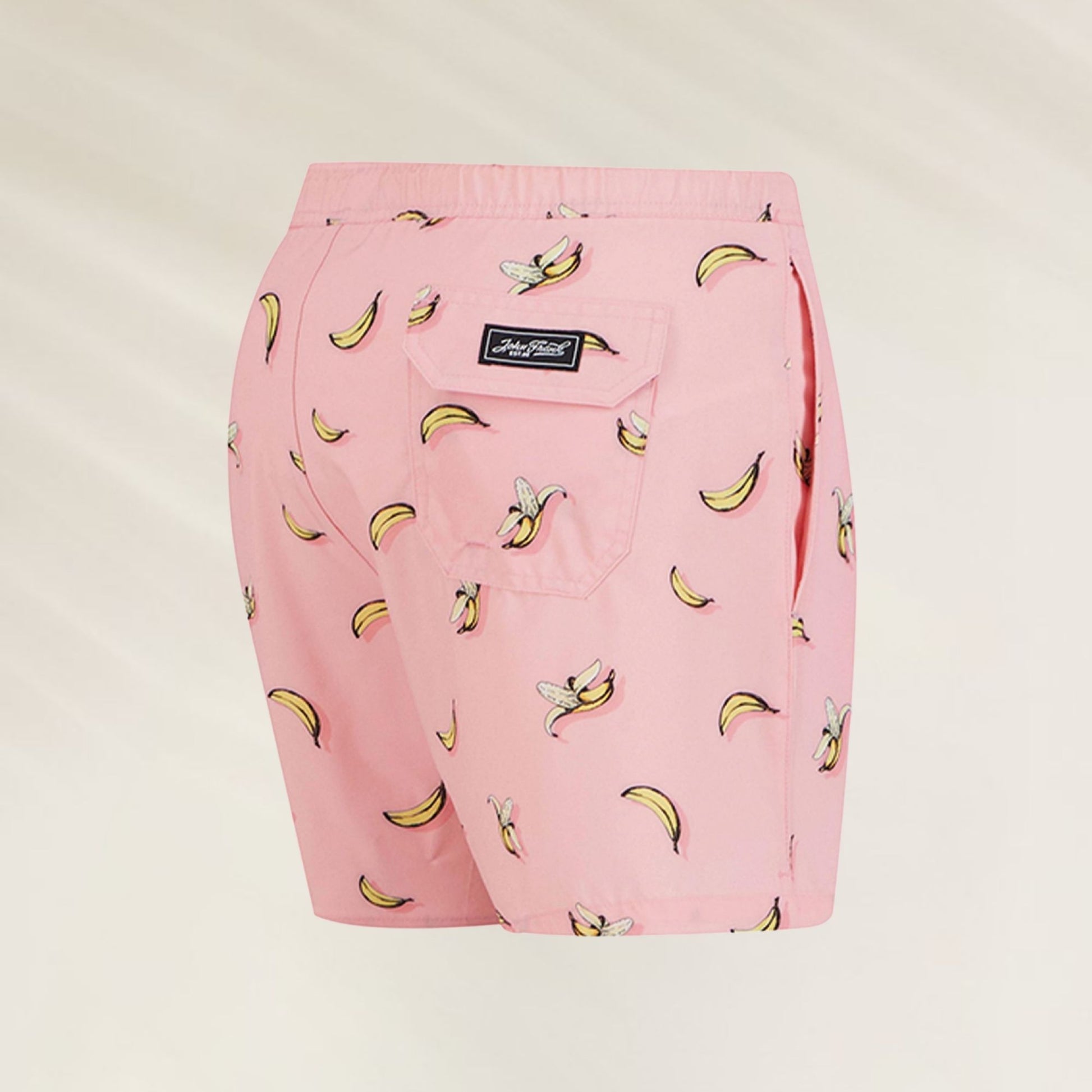 Calções de Banho Homem Banana Pink da John Frank com estampa divertida de bananas
