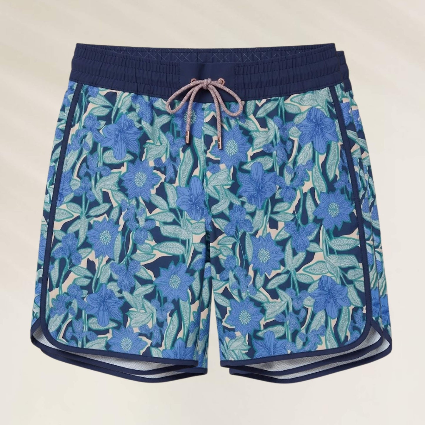 Calções de Banho Homem Blue Garden com estampa floral vibrante e ajuste confortável