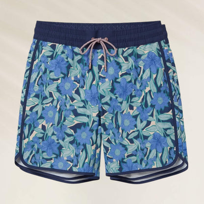 Calções de Banho Homem Blue Garden com estampa floral vibrante e ajuste confortável