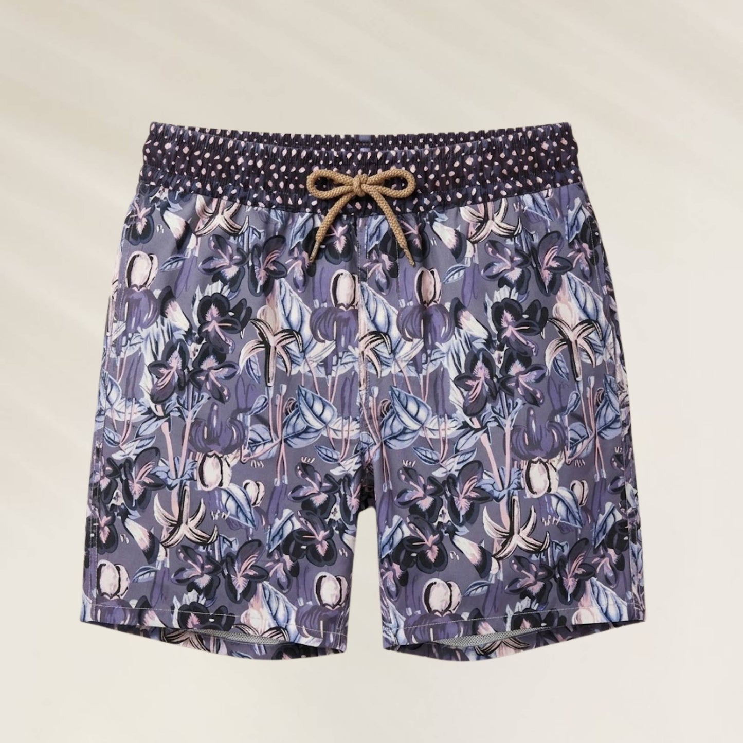 Calções de Banho Homem Floral Navy da Maaji com estampa colorida e cordão ajustável para conforto