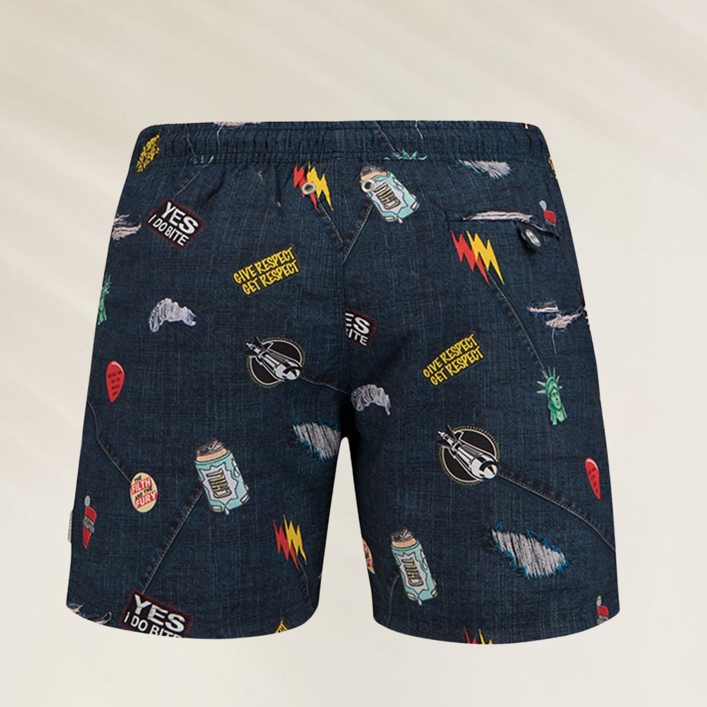 Calções de Banho Homem Ripped John Frank com estampas coloridas e design moderno para praia