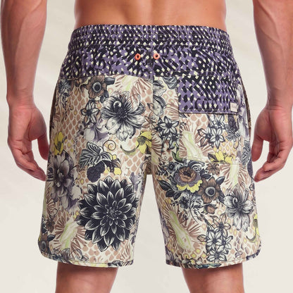 Calções de Banho Homem Vintage Floral da Maaji com estampa colorida e design moderno para praia