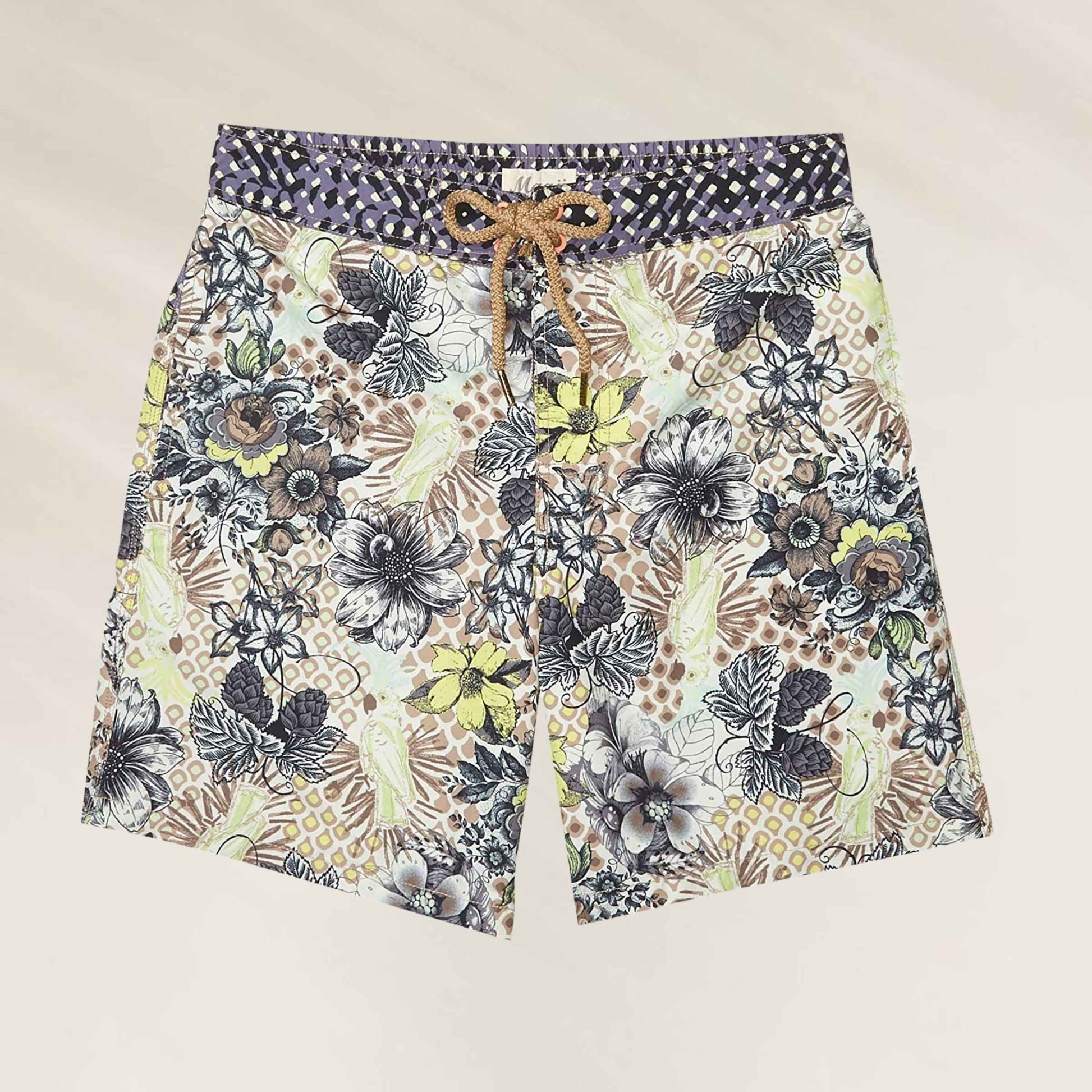 Calção de banho Maaji Homem Vintage Floral com estampa tropical e cordão ajustável