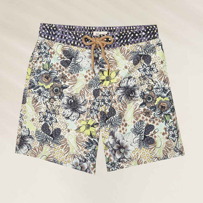 Calção de banho Maaji Homem Vintage Floral com estampa tropical e cordão ajustável