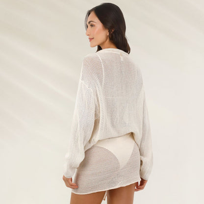 Camiseiro Malha Ivory Mar Ikara com design leve e moderno, perfeito para looks casuais.