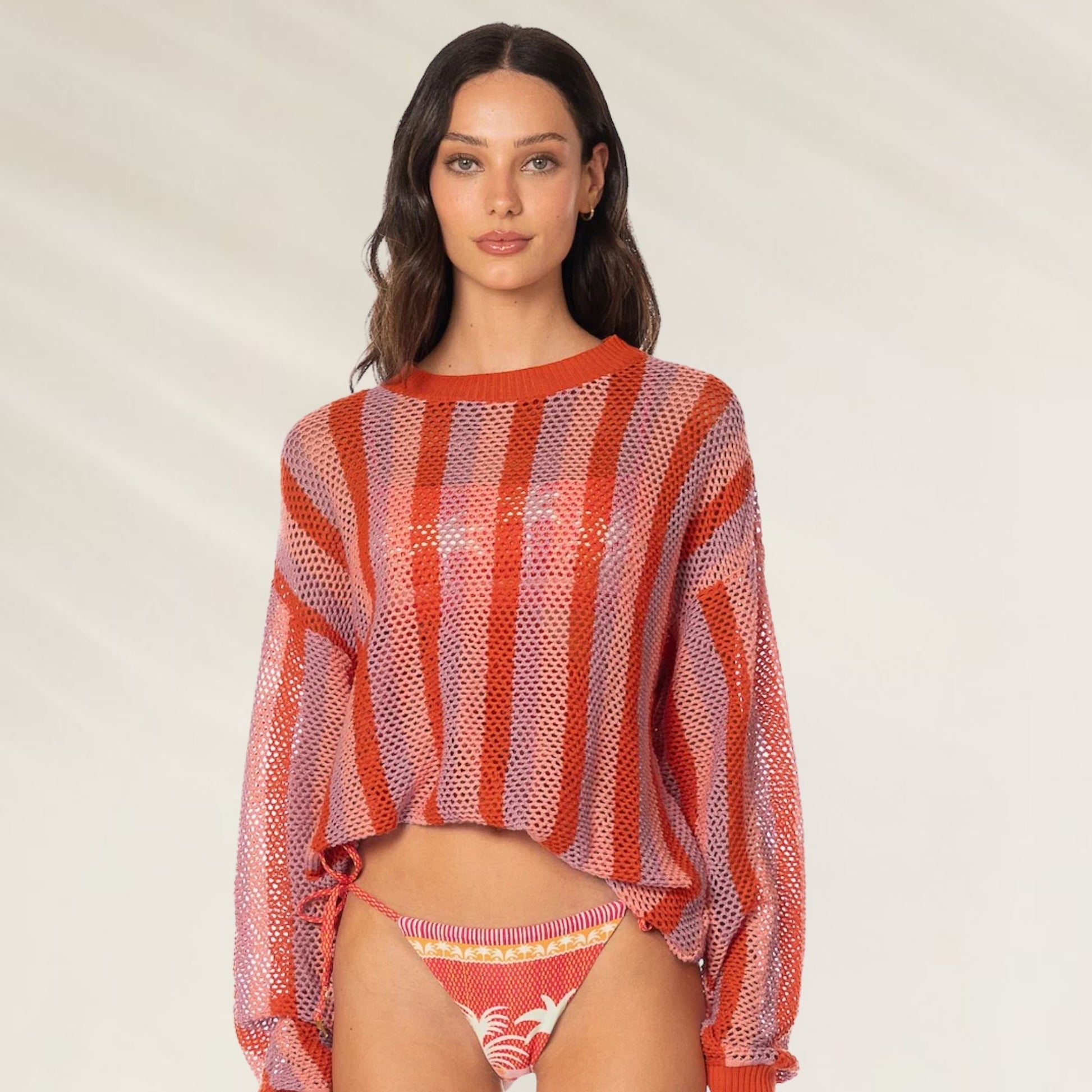 Camisola Tropical Candy Blink da Maaji com design leve e listrado em tons vibrantes