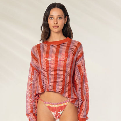 Camisola Tropical Candy Blink da Maaji com design leve e listrado em tons vibrantes
