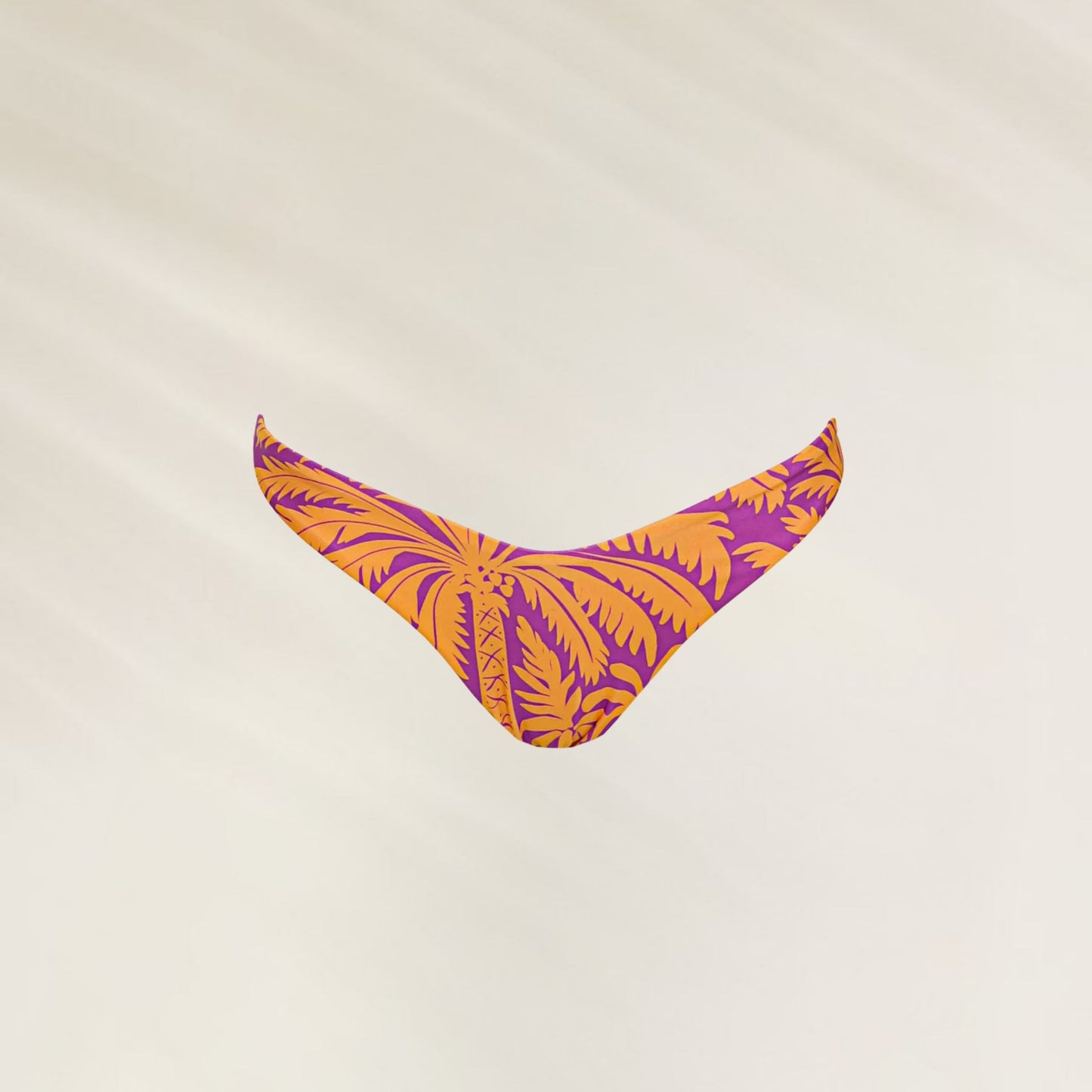Cueca de Biquíni Flamingo Palm Splendourous com estampa vibrante de palmeiras amarelas e roxas