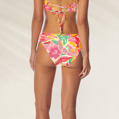 Cueca de Biquíni Floral Dream Garden com estampa vibrante e corte moderno para conforto e estilo na praia