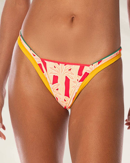 Cueca de Biquíni Reversível Multicolor com Estampas Vibrantes e Design Moderno da Maaji