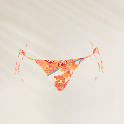 Cueca Reversível Cosmic Tropic Sunflash da Maaji com estampa vibrante e amarrações laterais ajustáveis