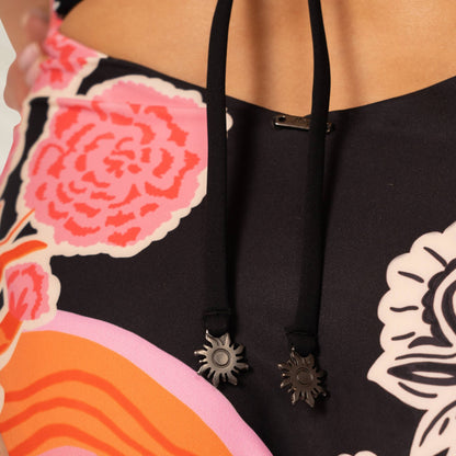 Fato de Banho Botanic Whisper da Maaji com estampa floral vibrante e detalhes em cordão ajustável