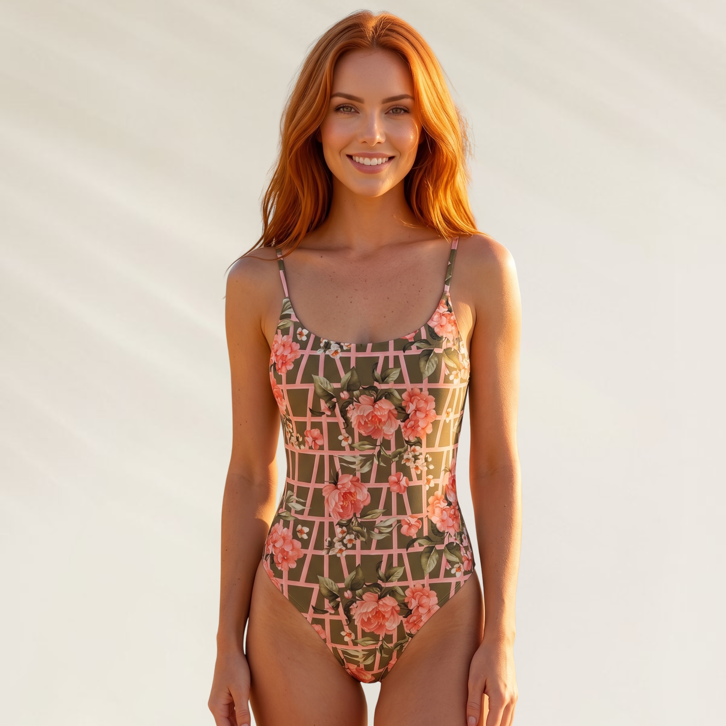 Fato de Banho Cami Zoe da Kalua com estampa floral vibrante em fundo claro