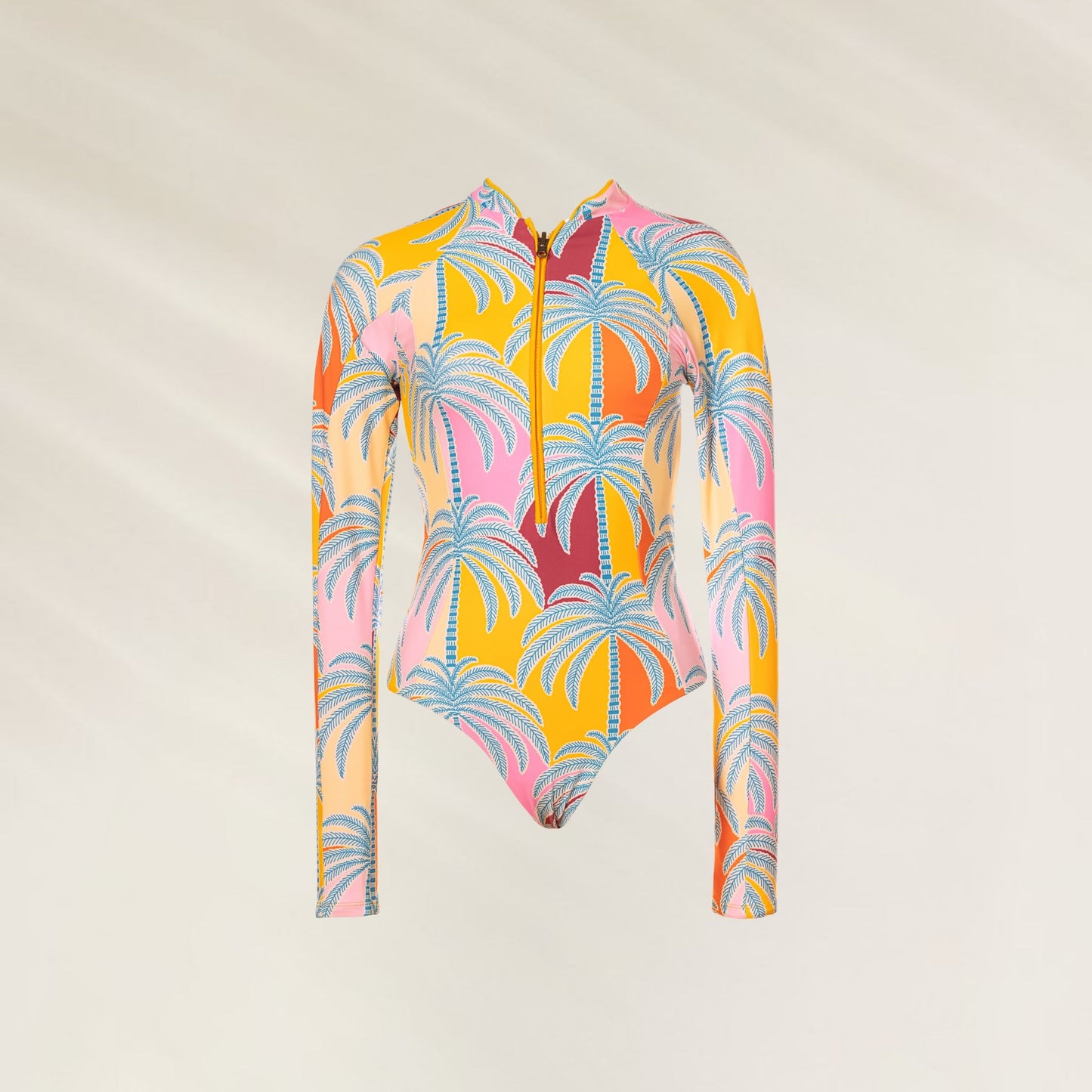 Fato de Banho Jungle Whisper Eos com estampa tropical de palmeiras em cores vibrantes