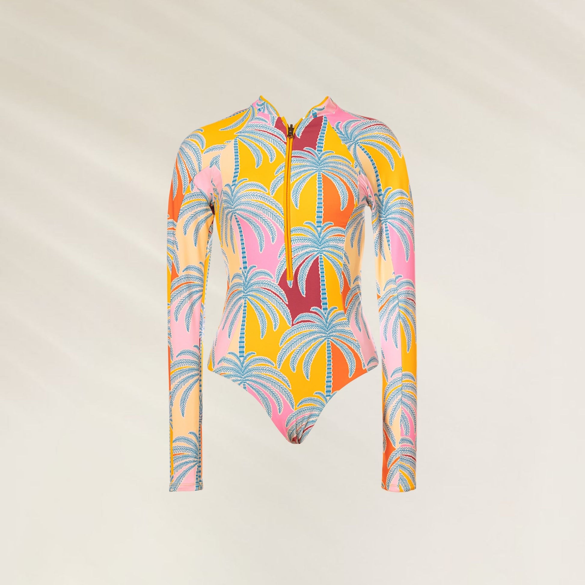 Fato de Banho Jungle Whisper Eos com estampa tropical de palmeiras em cores vibrantes