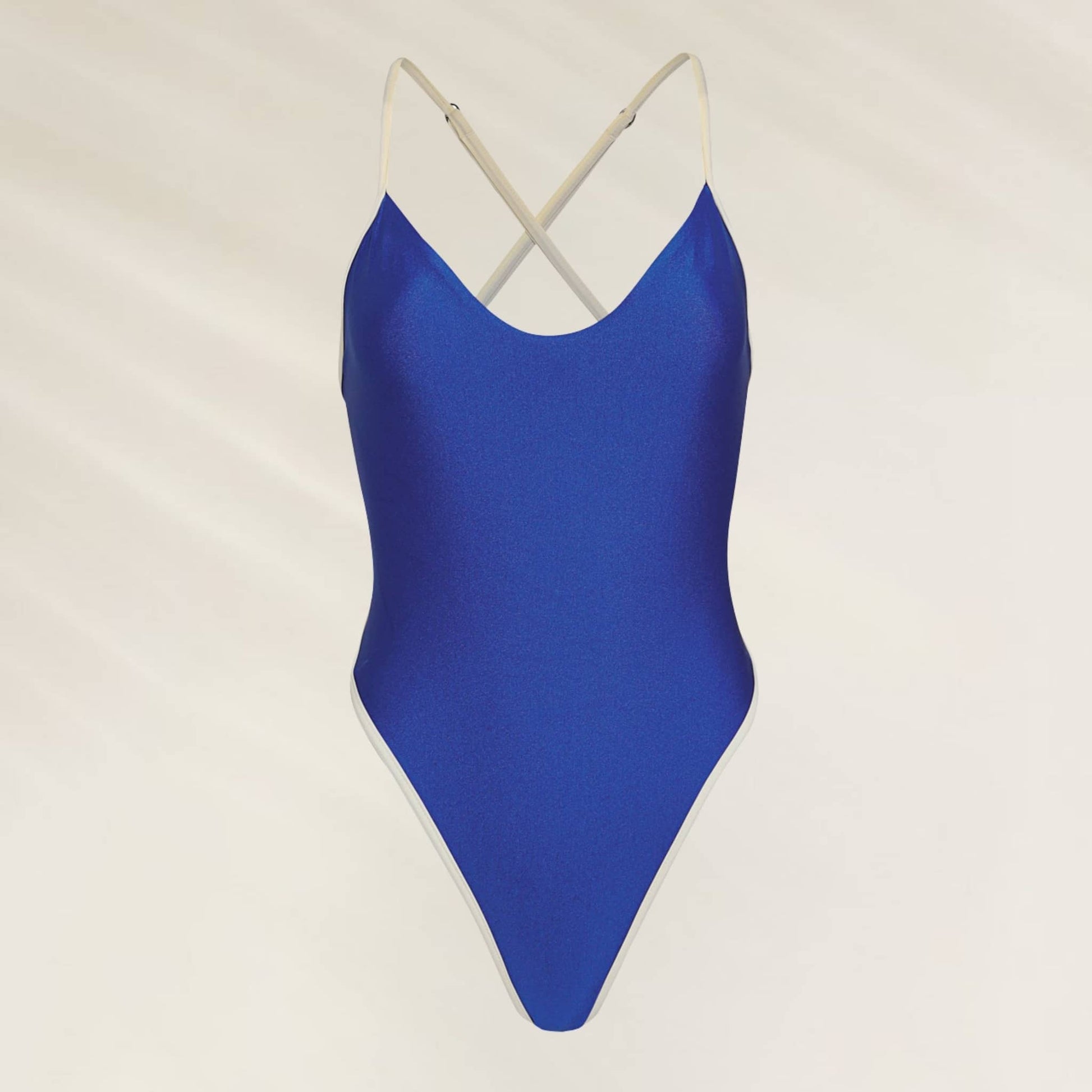 Fato de Banho Mae Azul Reversível da Maaji com design elegante e alças cruzadas nas costas