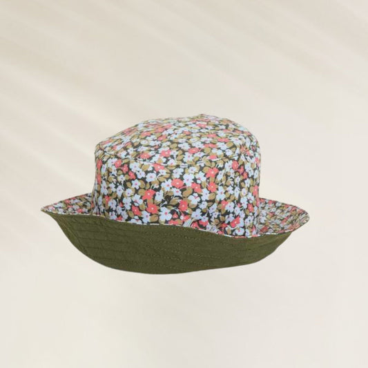 Chapéu Reversível Maaji com Dupla Face em estampas florais e cor sólida, ideal para dias ensolarados