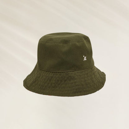 Chapéu Reversível Maaji com Dupla Face em verde, ideal para estilo versátil e proteção solar